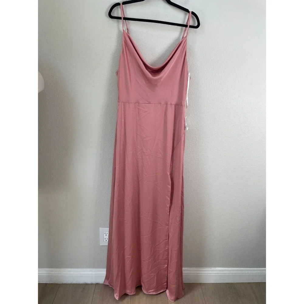 Thread‎ Bridesmaid XL Cowl Neck Formal Gown Desert Rose Prom Dress Bridesmaids